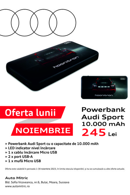Oferta lunii Noiembrie Audi