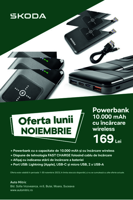 Oferta lunii noiembrie Skoda